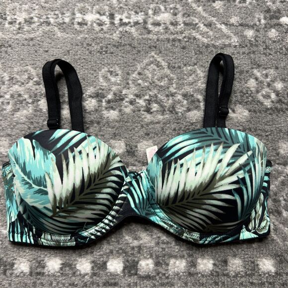 Victoria’s Secret PINK Wear Everywhere Multi Way Push Up Bra 32B Palm Leaf Print - Picture 1 of 7